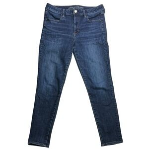 American Eagle Outfitters Super Super Stretch X Dark‎ Skinny Jeans Sz 12 Short